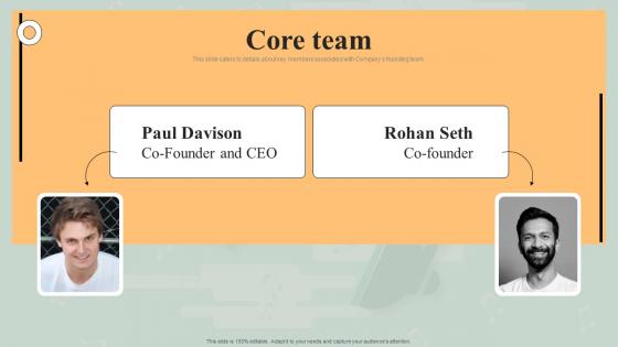 Social Audio Networking Platform Investor Core Team
