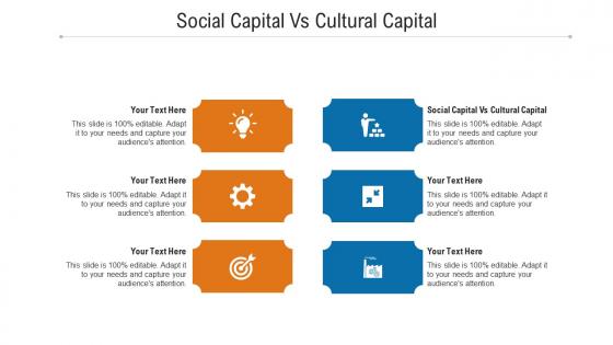 Social capital vs cultural capital ppt powerpoint presentation slides brochure cpb