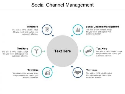 Social channel management ppt powerpoint presentation icon outline cpb