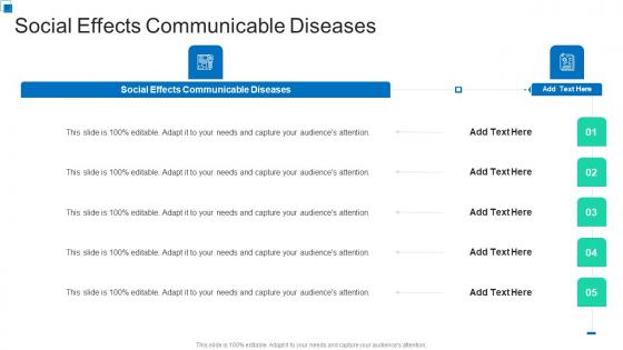 Social Effects Communicable Diseases In Powerpoint And Google Slides Cpb