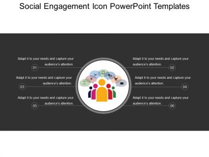 Social engagement icon powerpoint templates