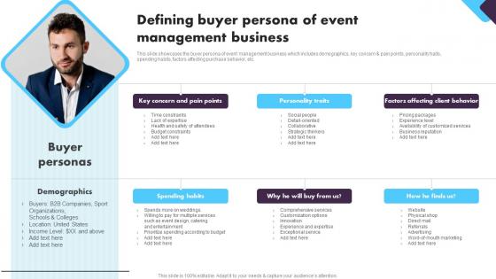Social Event Planning Defining Buyer Persona Of Event Management Business BP SS