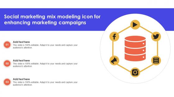 Social Marketing Mix Modeling Icon For Enhancing Marketing Campaigns