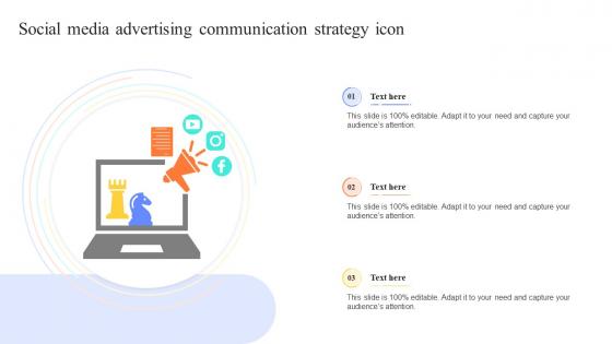 Social Media Advertising Communication Strategy Icon