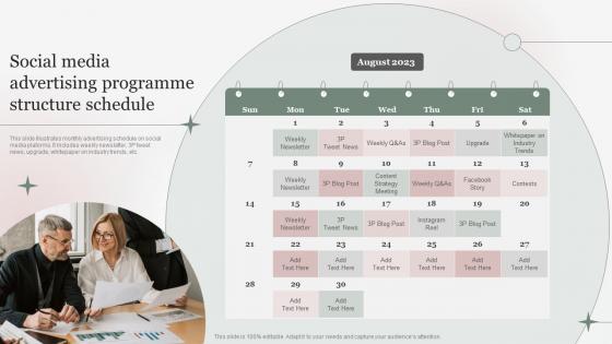 Social Media Advertising Programme Structure Schedule