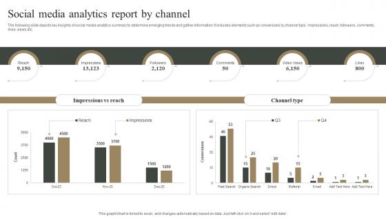 Social Media Analytics Report By Channel Measuring Marketing Success MKT SS V