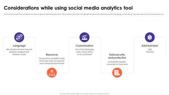 Social Media Analytics With Tools Considerations While Using Social Media Analytics Tool