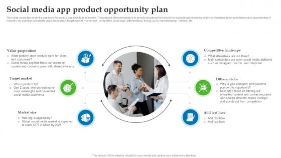 Social Media App Product Opportunity Plan