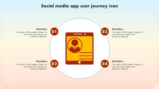 Social Media App User Journey Icon