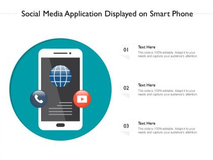 Social media application displayed on smart phone