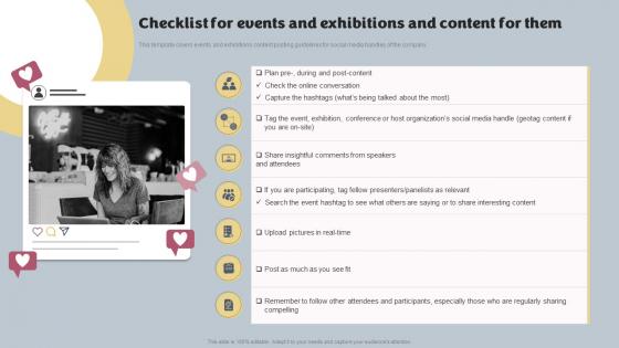Social Media Brand Marketing Playbook Checklist For Events And Exhibitions And Content