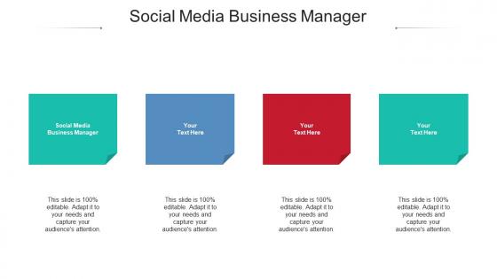 Social Media Business Manager Ppt Powerpoint Presentation Outline Display Cpb