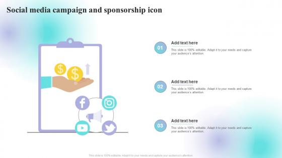 Social Media Campaign And Sponsorship Icon