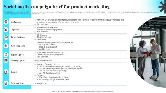 Social Media Campaign Brief For Product Marketing