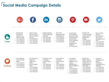 Social media campaign details b2b market ppt powerpoint presentation infographics model