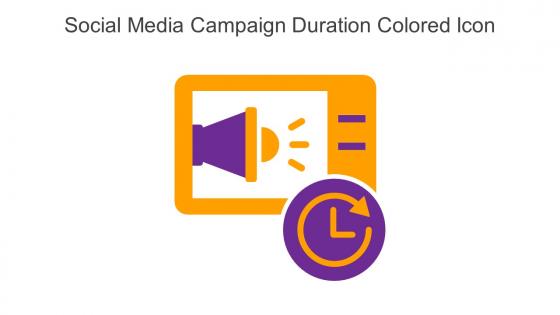 Social Media Campaign Duration Colored Icon In Powerpoint Pptx Png And Editable Eps Format