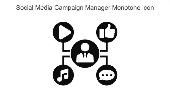 Social Media Campaign Manager Monotone Icon In Powerpoint Pptx Png And Editable Eps Format
