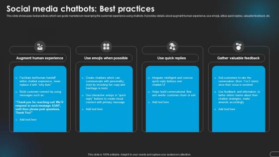 Social Media Chatbots Best Practices Revolutionizing Marketing With Ai Trends And Opportunities AI SS V