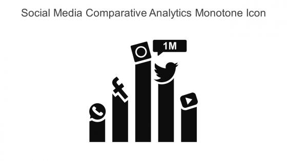 Social Media Comparative Analytics Monotone Icon In Powerpoint Pptx Png And Editable Eps Format