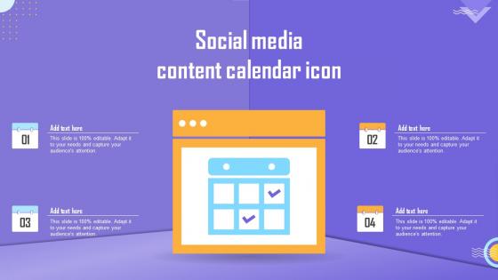 Social Media Content Calendar Icon