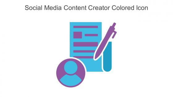 Social Media Content Creator Colored Icon In Powerpoint Pptx Png And Editable Eps Format