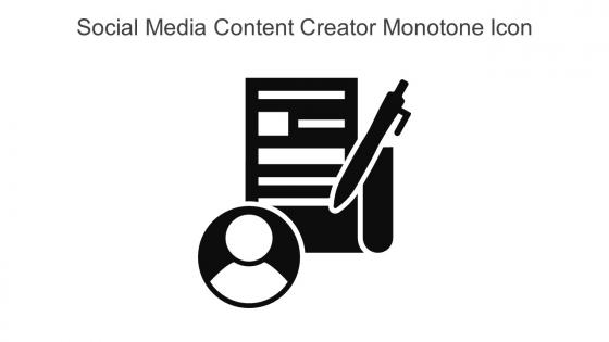 Social Media Content Creator Monotone Icon In Powerpoint Pptx Png And Editable Eps Format