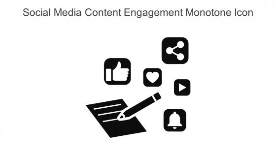 Social Media Content Engagement Monotone Icon In Powerpoint Pptx Png And Editable Eps Format