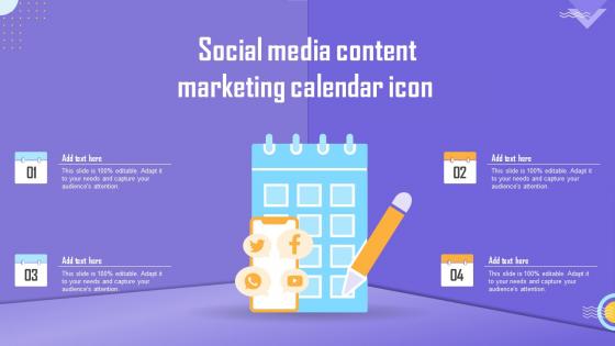 Social Media Content Marketing Calendar Icon