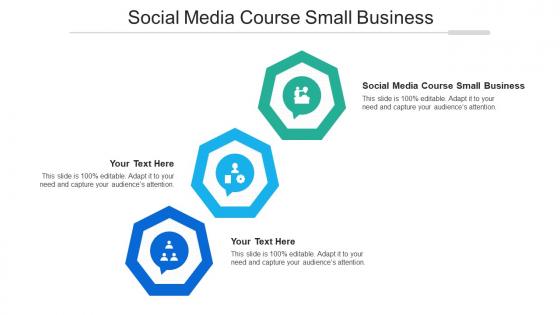 Social Media Course Small Business Ppt Powerpoint Presentation Styles Icons Cpb
