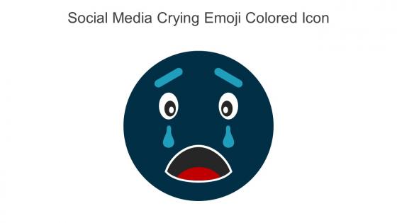 Social Media Crying Emoji Colored Icon In Powerpoint Pptx Png And Editable Eps Format