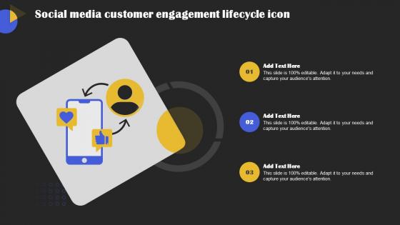 Social Media Customer Engagement Lifecycle Icon