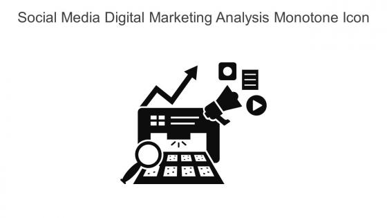 Social Media Digital Marketing Analysis Monotone Icon In Powerpoint Pptx Png And Editable Eps Format