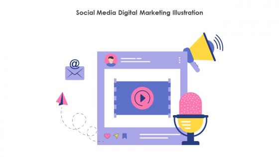 Social Media Digital Marketing Illustration
