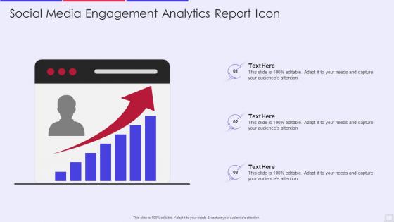 Social media engagement analytics report icon