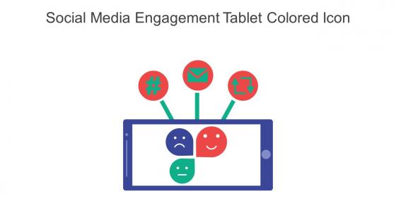 Social Media Engagement Tablet Colored Icon In Powerpoint Pptx Png And Editable Eps Format