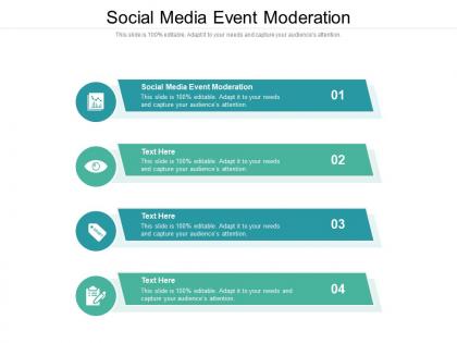 Social media event moderation ppt powerpoint presentation icon graphic tips cpb