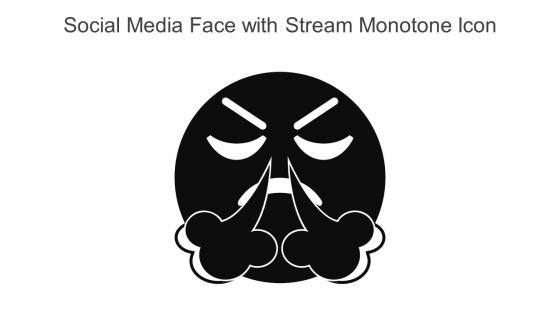 Social Media Face With Stream Monotone Icon In Powerpoint Pptx Png And Editable Eps Format