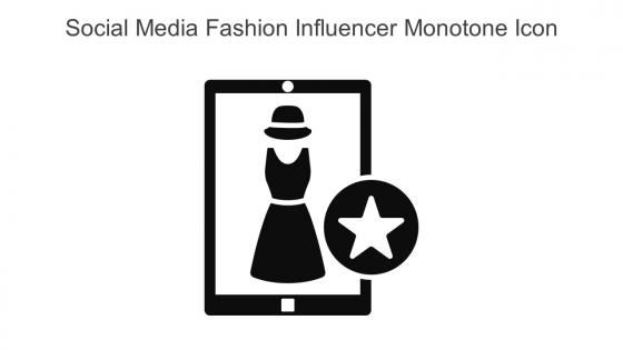 Social Media Fashion Influencer Monotone Icon In Powerpoint Pptx Png And Editable Eps Format