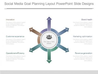 Social media goal planning layout powerpoint slide designs