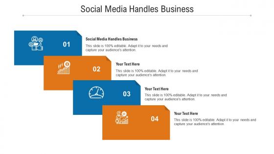Social media handles business ppt powerpoint presentation show example introduction cpb