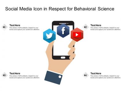 Social media icon in respect for behavioral science