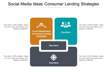 Social media ideas consumer lending strategies ppt powerpoint presentation outline shapes cpb