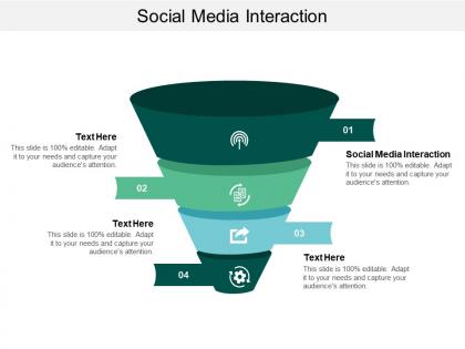 Social media interaction ppt powerpoint presentation gallery design templates cpb