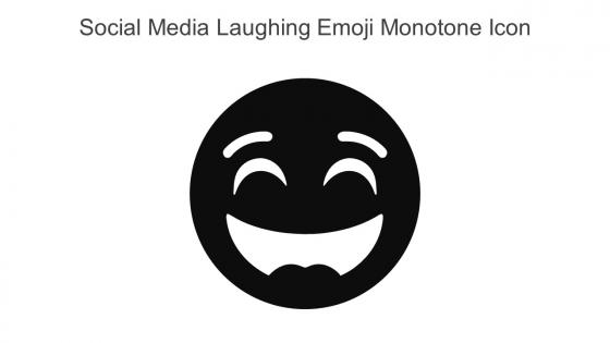 Social Media Laughing Emoji Monotone Icon In Powerpoint Pptx Png And Editable Eps Format