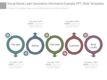 Social media lead generation information example ppt slide templates