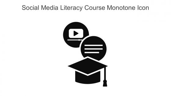 Social Media Literacy Course Monotone Icon In Powerpoint Pptx Png And Editable Eps Format
