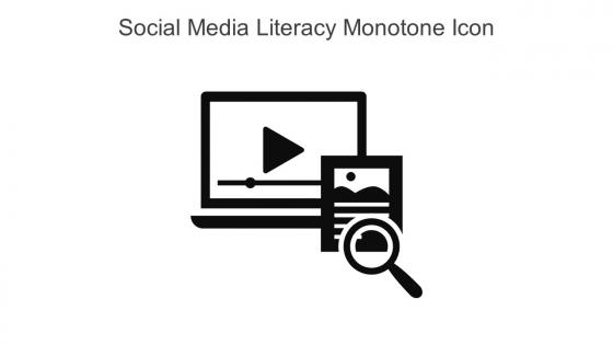 Social Media Literacy Monotone Icon In Powerpoint Pptx Png And Editable Eps Format