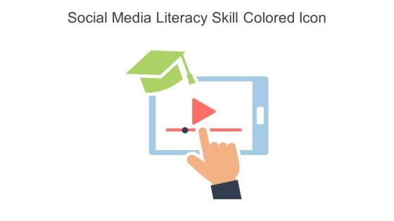 Social Media Literacy Skill Colored Icon In Powerpoint Pptx Png And Editable Eps Format