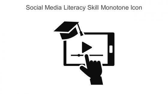 Social Media Literacy Skill Monotone Icon In Powerpoint Pptx Png And Editable Eps Format