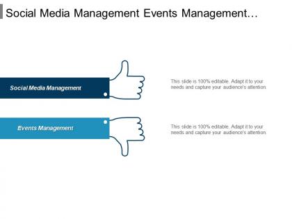 Social media management events management advertising strategies sales negotiation cpb